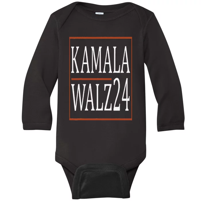 Harris Waltz 2024  Kamala Harris Tim Waltz 2024 Baby Long Sleeve Bodysuit