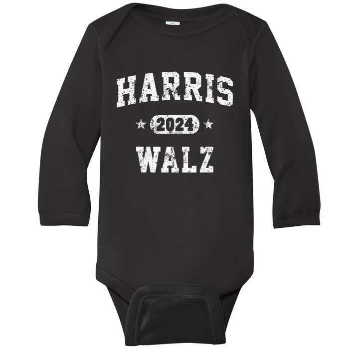 Harris Waltz 2024 Walz Vintage Team Baby Long Sleeve Bodysuit