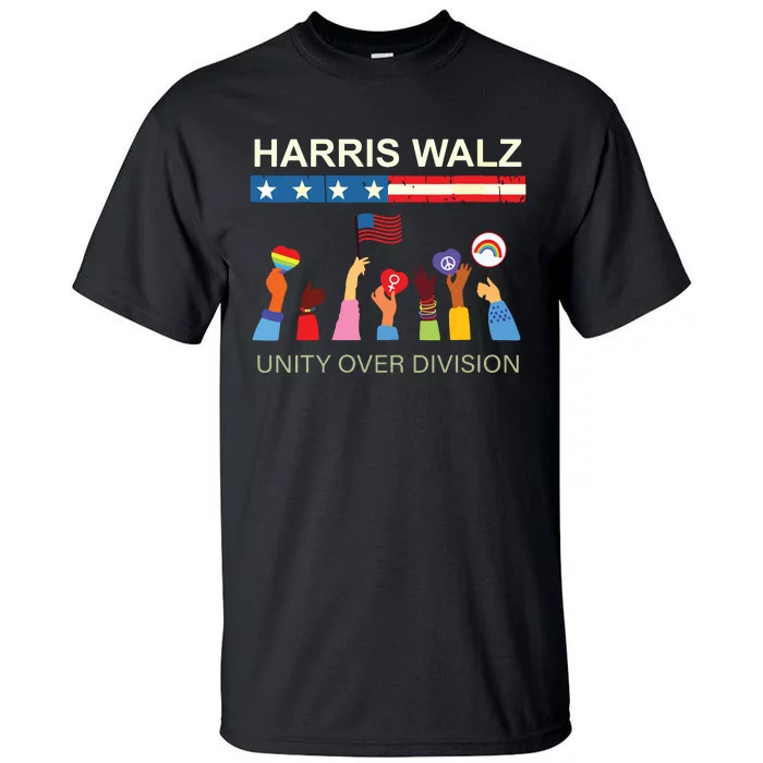 Harris Waltz 2024 Unity Over Division Tall T-Shirt