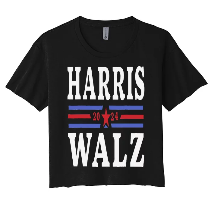 Harris Waltz 2024 Election Kamala Harris Tim Waltz 2024 Women's Crop Top Tee