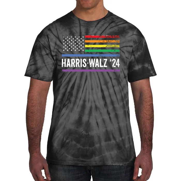 Harris Walz 2024 Election Kamala Tim Waltz American Lgbt Tie-Dye T-Shirt