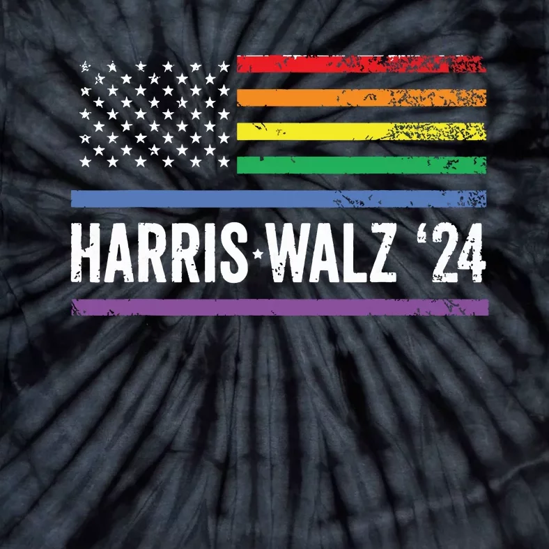 Harris Walz 2024 Election Kamala Tim Waltz American Lgbt Tie-Dye T-Shirt