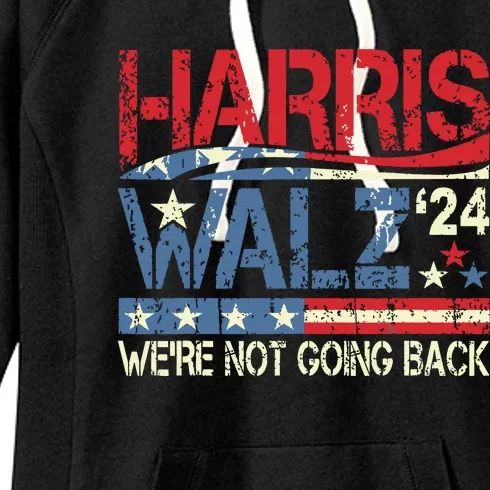 Harris Walz 2024 Kamala Harris 2024 Tim Walz 2024 Usa Flag Women's Fleece Hoodie