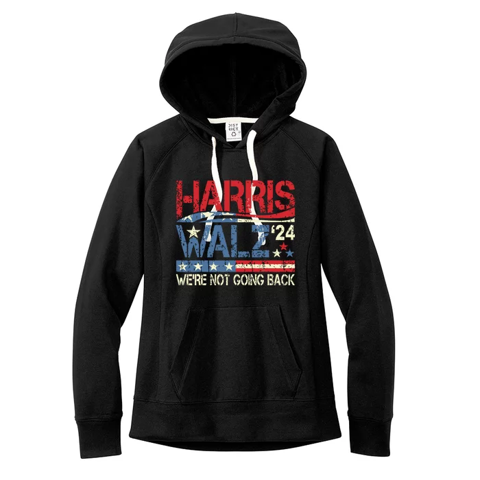 Harris Walz 2024 Kamala Harris 2024 Tim Walz 2024 Usa Flag Women's Fleece Hoodie