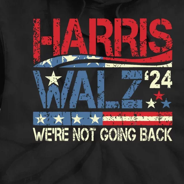 Harris Walz 2024 Kamala Harris 2024 Tim Walz 2024 Usa Flag Tie Dye Hoodie