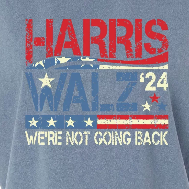 Harris Walz 2024 Kamala Harris 2024 Tim Walz 2024 Usa Flag Garment-Dyed Women's Muscle Tee