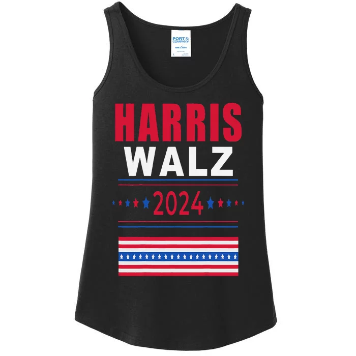 Harris Walz 2024 Kamala And Tim President Campaign Ladies Essential Tank