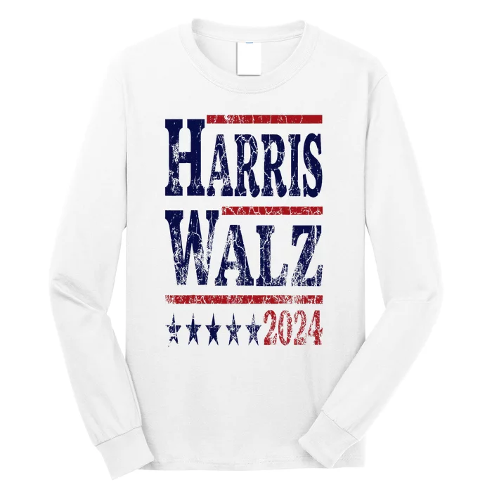 Harris Waltz 2024 Election Kamala Harris Tim Waltz 2024 Long Sleeve Shirt