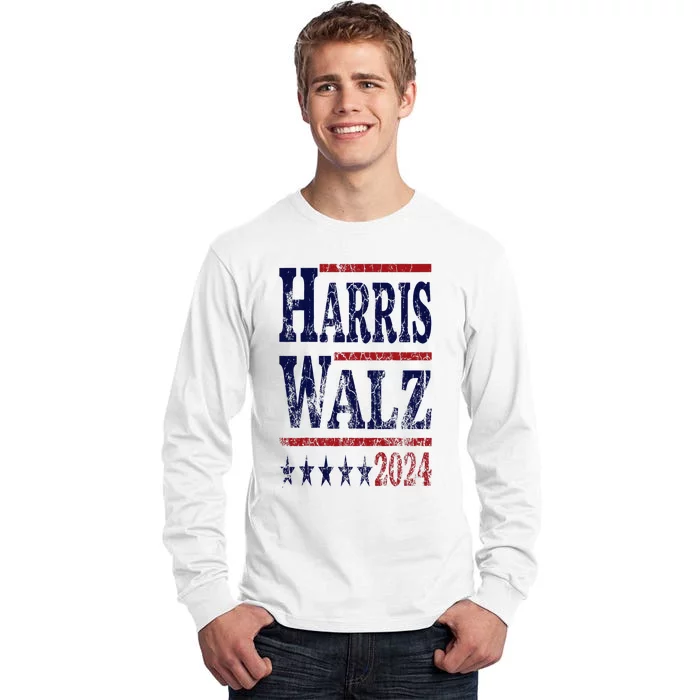 Harris Waltz 2024 Election Kamala Harris Tim Waltz 2024 Tall Long Sleeve T-Shirt