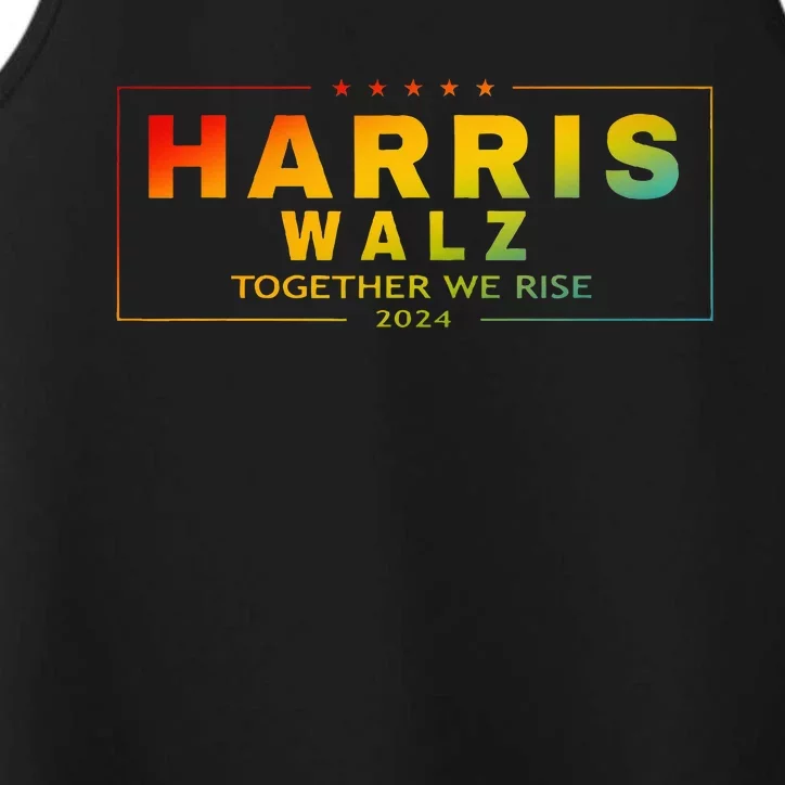 Harris Walz 2024 Together We Rise Lgbt Performance Tank