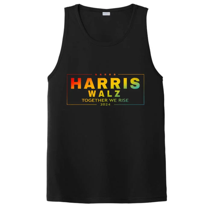 Harris Walz 2024 Together We Rise Lgbt Performance Tank