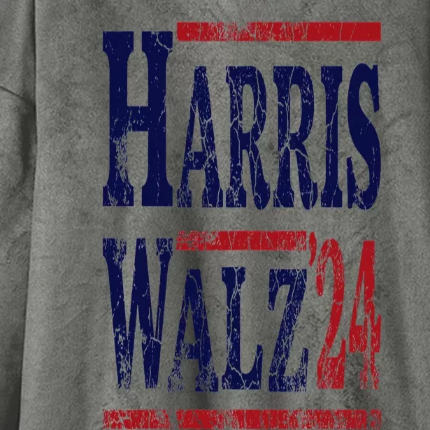 Harris Walz 2024 Election Kamala Harris Tim Waltz 2024 Hooded Wearable Blanket