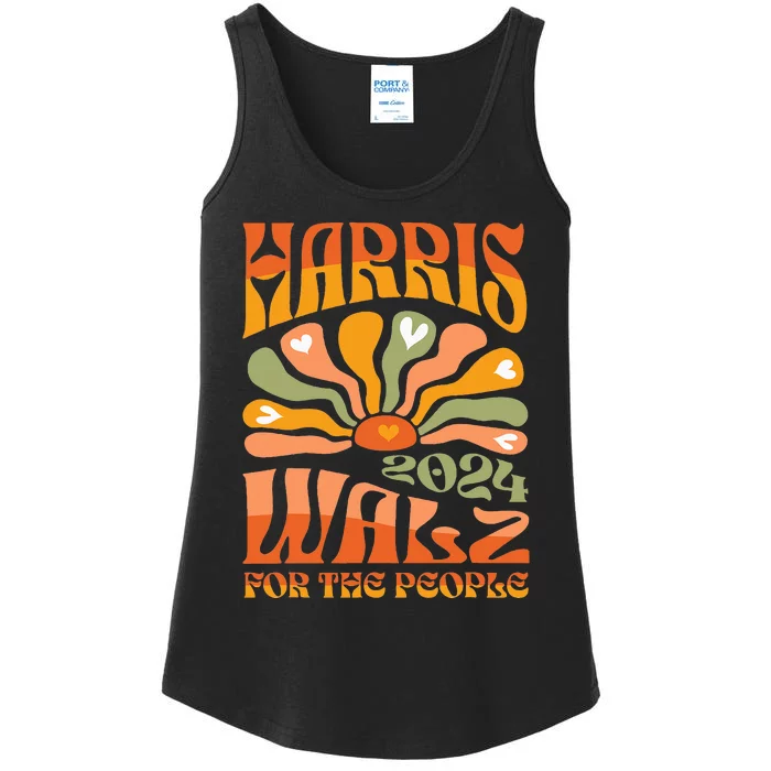 Harris Walz 2024 Election President Kamala Harris Tim Waltz Ladies Essential Tank