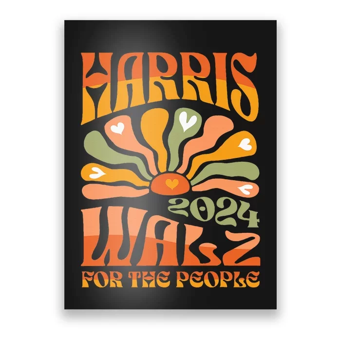 Harris Walz 2024 Election President Kamala Harris Tim Waltz Poster