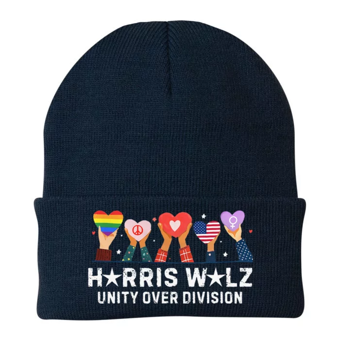 Harris Walz 2024 Unity Over Division Harris Walz 2024 Knit Cap Winter Beanie