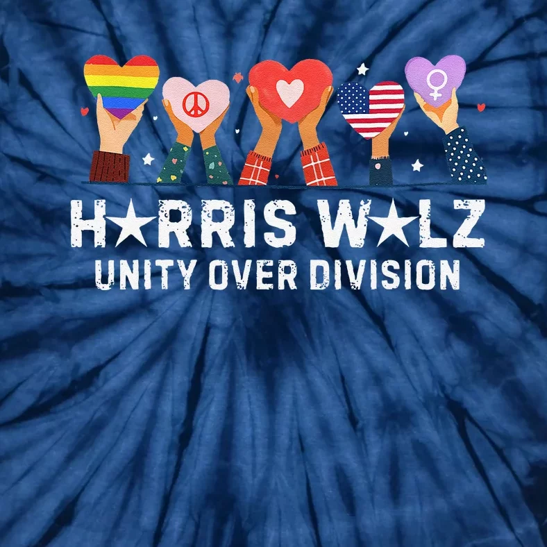 Harris Walz 2024 Unity Over Division Harris Walz 2024 Tie-Dye T-Shirt