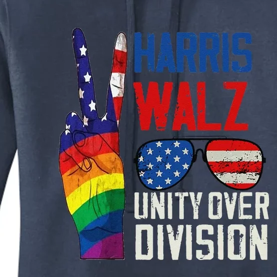 Harris Walz 2024 Unity Over Division Harris Walz 2024 Women's Pullover Hoodie