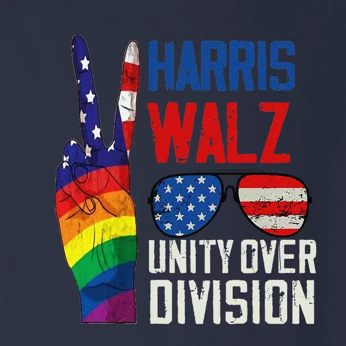 Harris Walz 2024 Unity Over Division Harris Walz 2024 Toddler Long Sleeve Shirt