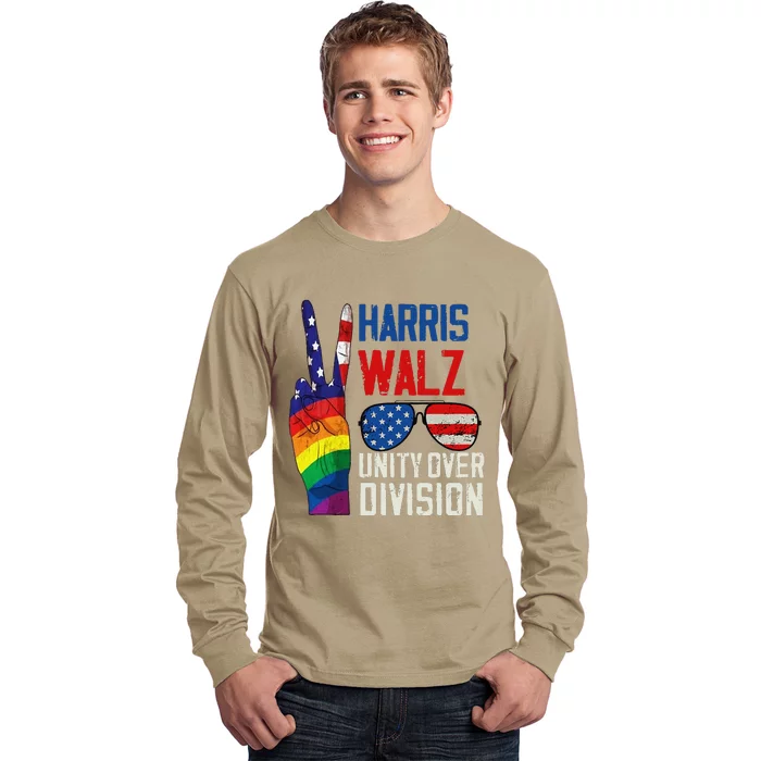 Harris Walz 2024 Unity Over Division Harris Walz 2024 Long Sleeve Shirt