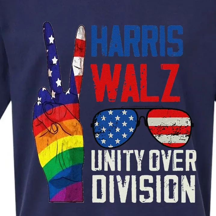 Harris Walz 2024 Unity Over Division Harris Walz 2024 Sueded Cloud Jersey T-Shirt