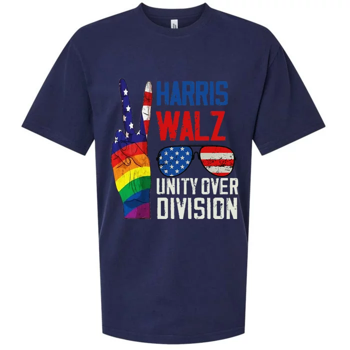 Harris Walz 2024 Unity Over Division Harris Walz 2024 Sueded Cloud Jersey T-Shirt