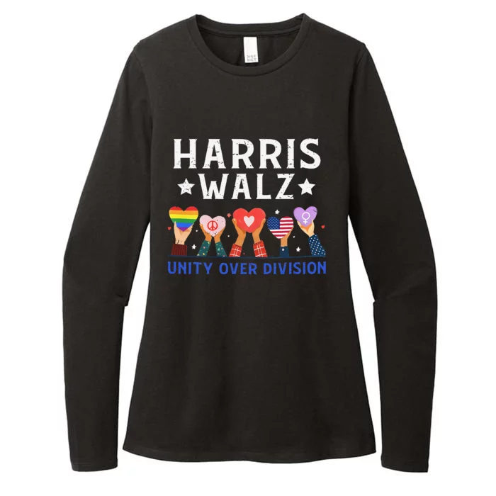 Harris Walz 2024 Unity Over Division Harris Walz 2024 Womens CVC Long Sleeve Shirt