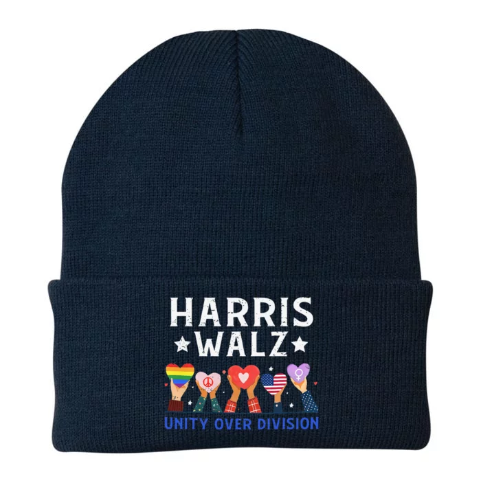 Harris Walz 2024 Unity Over Division Harris Walz 2024 Knit Cap Winter Beanie