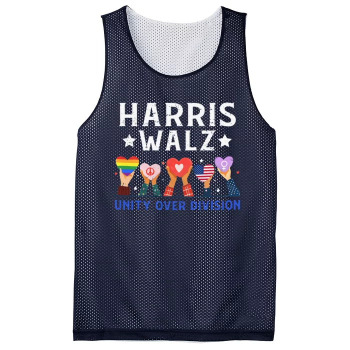 Harris Walz 2024 Unity Over Division Harris Walz 2024 Mesh Reversible Basketball Jersey Tank