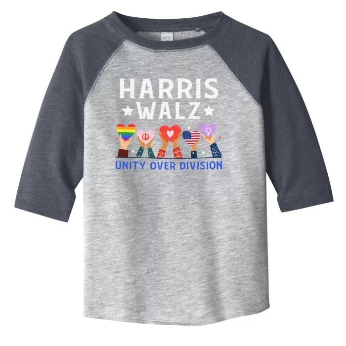 Harris Walz 2024 Unity Over Division Harris Walz 2024 Toddler Fine Jersey T-Shirt