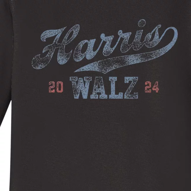 Harris Waltz 2024 Baseball Script Women Harris Waltz 2024 Baby Long Sleeve Bodysuit