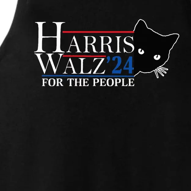 Harris Waltz 2024 For The People Cat Lady Kamala Harris 2024 Ladies Tri-Blend Wicking Tank