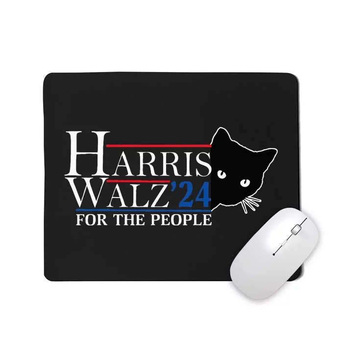 Harris Waltz 2024 For The People Cat Lady Kamala Harris 2024 Mousepad