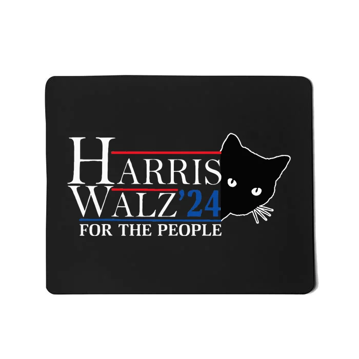 Harris Waltz 2024 For The People Cat Lady Kamala Harris 2024 Mousepad