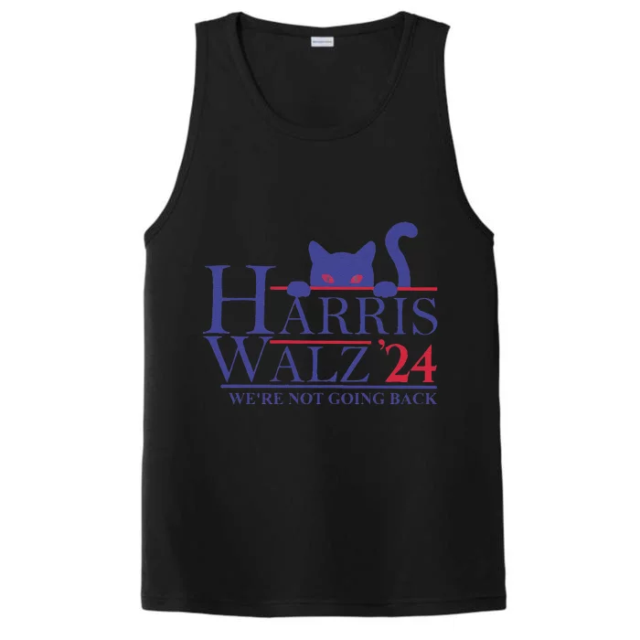 Harris Waltz 2024 WeRe Not Going Back Funny Cat Lady Gift Performance Tank