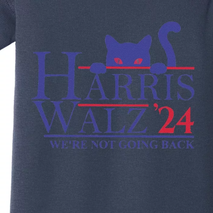 Harris Waltz 2024 WeRe Not Going Back Funny Cat Lady Gift Baby Bodysuit