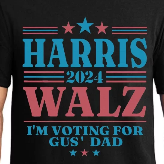 Harris Walz 2024 IM Voting For Gus Dad Pajama Set