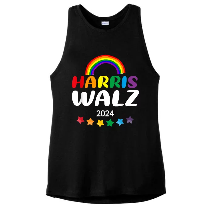 Harris Waltz 2024 Gay Pride Lgbt Election Harris Waltz 2024 Ladies Tri-Blend Wicking Tank