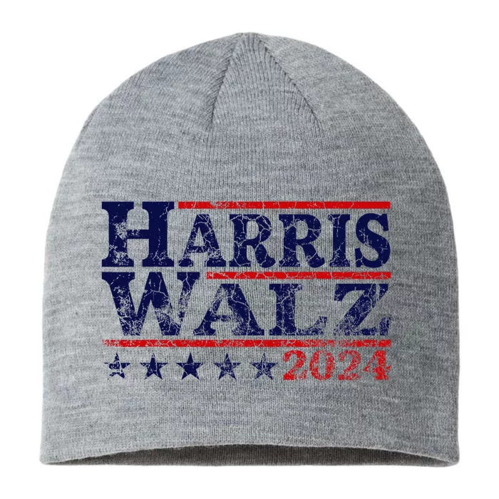 Harris Walz 2024 Election Kamala Harris Tim Waltz 2024 8 1/2in Sustainable Knit Beanie