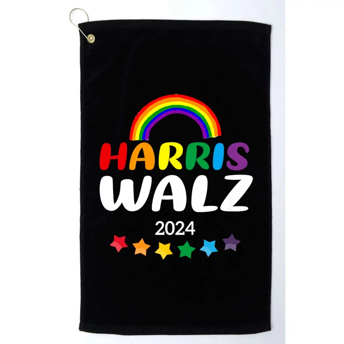 Harris Waltz 2024 Gay Pride Lgbt Election Harris Waltz Platinum Collection Golf Towel