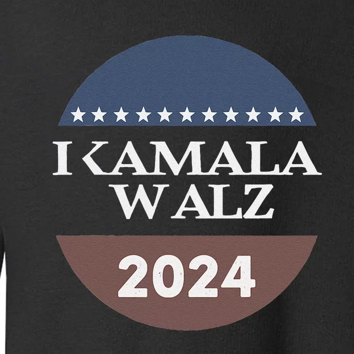 Harris Walz 2024 Election Kamala Harris Tim Waltz 2024 Toddler Sweatshirt