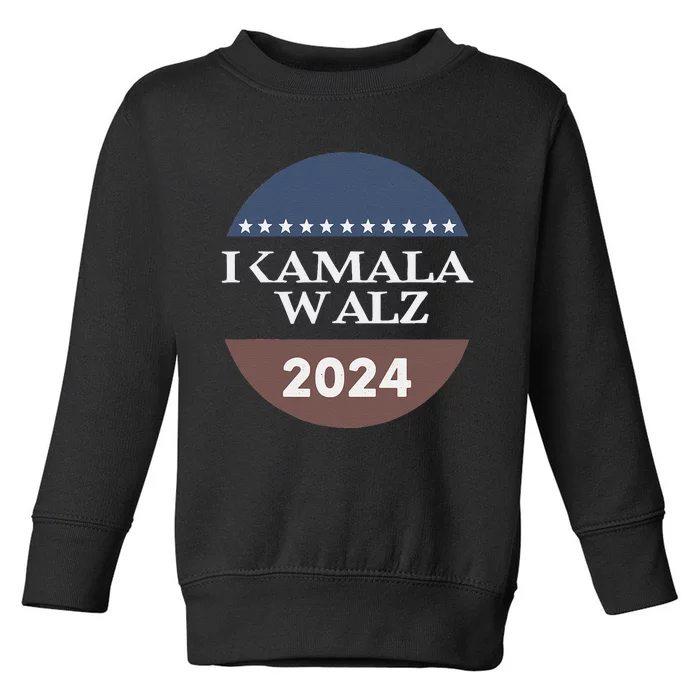 Harris Walz 2024 Election Kamala Harris Tim Waltz 2024 Toddler Sweatshirt