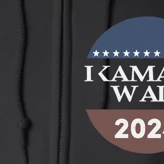 Harris Walz 2024 Election Kamala Harris Tim Waltz 2024 Full Zip Hoodie