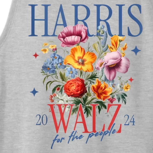 Harris Walz 2024 Election President Kamala Harris Tim Waltz Ladies Tri-Blend Wicking Tank