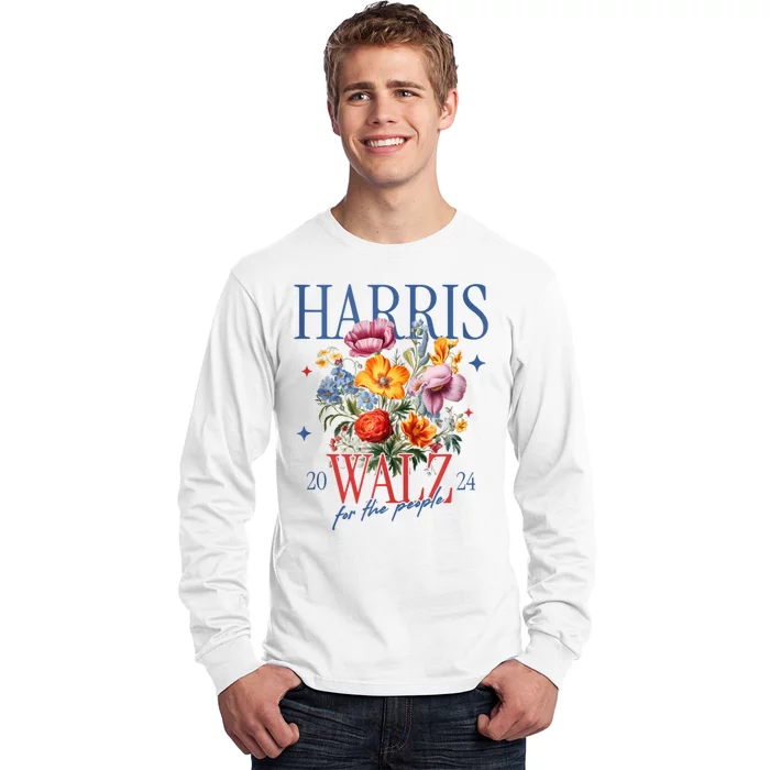 Harris Walz 2024 Election President Kamala Harris Tim Waltz Long Sleeve Shirt