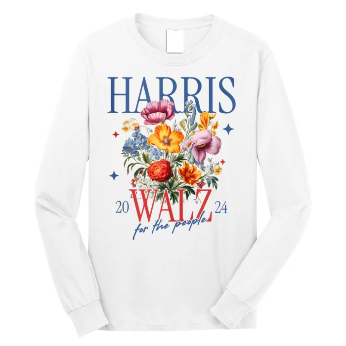 Harris Walz 2024 Election President Kamala Harris Tim Waltz Long Sleeve Shirt