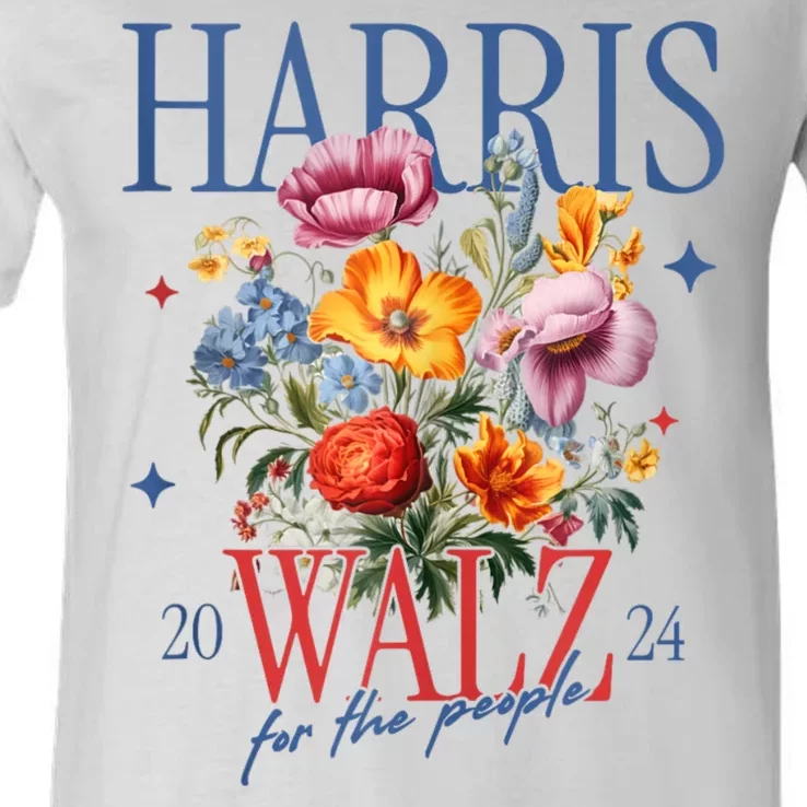 Harris Walz 2024 Election President Kamala Harris Tim Waltz V-Neck T-Shirt