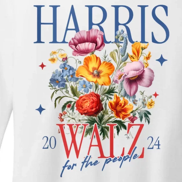 Harris Walz 2024 Election President Kamala Harris Tim Waltz Womens CVC Long Sleeve Shirt