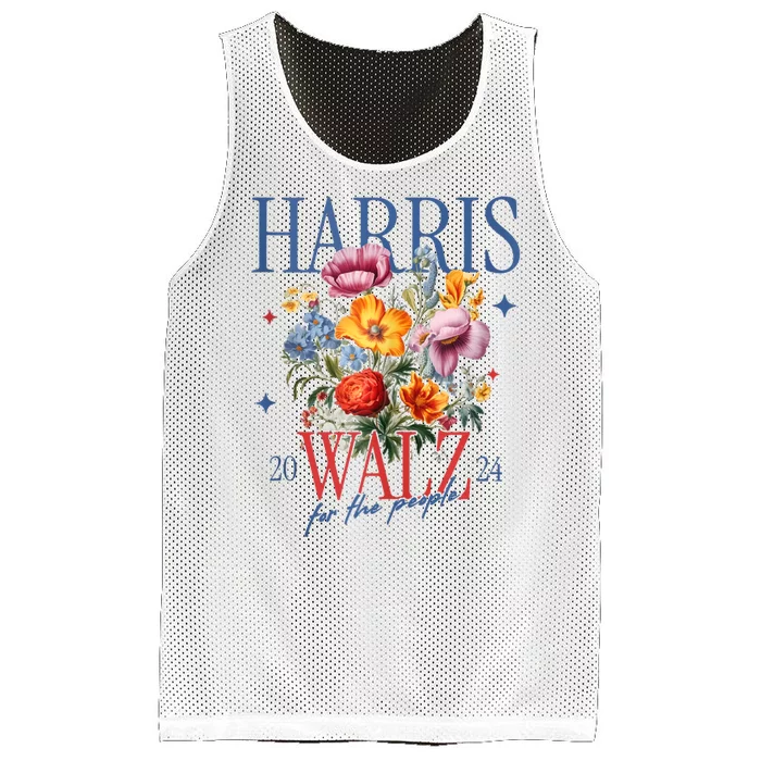 Harris Walz 2024 Election President Kamala Harris Tim Waltz Mesh Reversible Basketball Jersey Tank