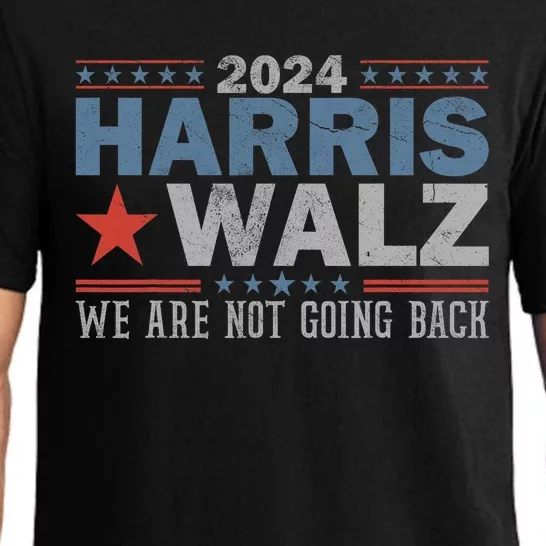 Harris Waltz 2024 WeRe Not Going Back Walz Kamala Harris Pajama Set