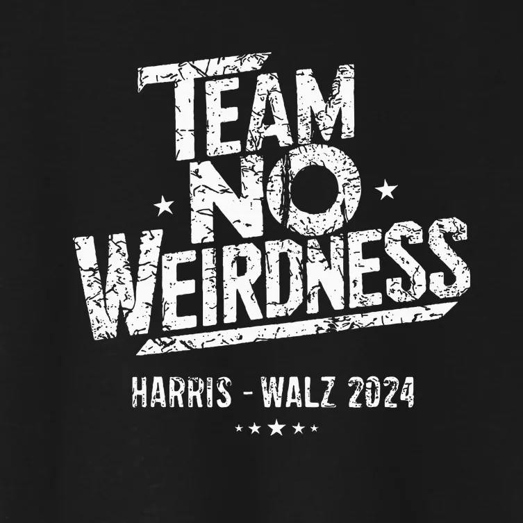 Harris Walz 2024 Team No Weirdness Funny Kamala Tim Waltz Women's Crop Top Tee